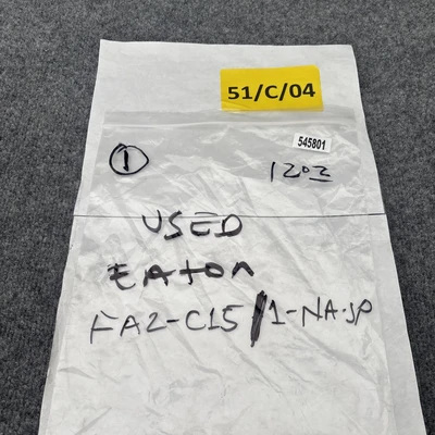 Used Eaton ["FAZC151NASP", "FAZ-C15/1-NA-SP"] Circuit Breakers California US | Davliegogo LLC #1706689