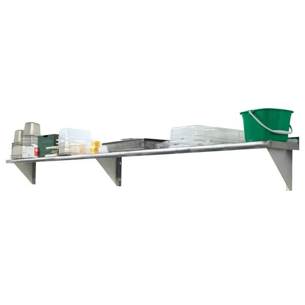 New | in-Stock Advance Tabco Old Stock Advance Tabco WS-15-108 15" x 108" Stainless Steel Wall Shelf Racks/Shelving Illinois US | Falcon Restaurant Supply #1375773