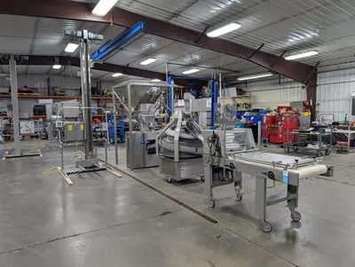 Used 2 Pocket Bread Line with Glimek & Benier Components