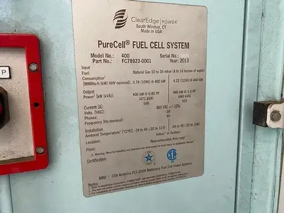 Purecell Fuel Cell 400 KW SN: 9599