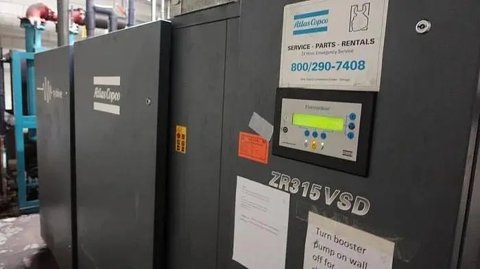 Used ATLAS COPCO ZR315VSD Rotary Screw & Sliding Vane Air Compressors Pennsylvania US | Global Equipment International, LLC #1004592