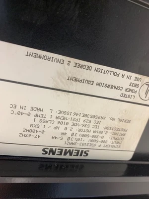 USED Siemens 6SE2103-3AA21