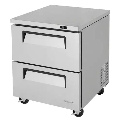 Turbo Air TUR-28SD-D2-N 27 1/2" W Undercounter Refrigerator w/ (1) Section & (2) Drawers, 115v