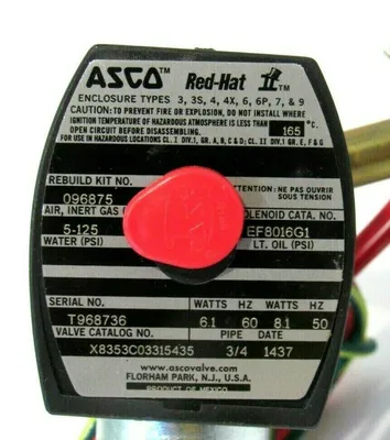 NEW ASCO X8353C03315435 SOLENOID VALVE 120/60 110/50