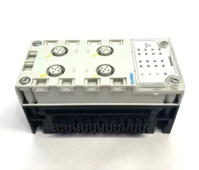 USED FESTO MANIFOLD BLOCK 195704, W/ CPX-GE-EV INTERLINK BLOCK