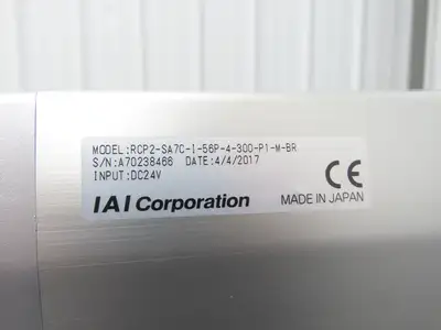 IAI Robo Cylinder w/Pulse Motor & Brake 30mm Lead 300mm Stroke 5m Cable 24VDC