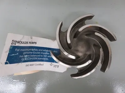 Goulds 3196  Impeller, 6 vane open, size 6" Unused