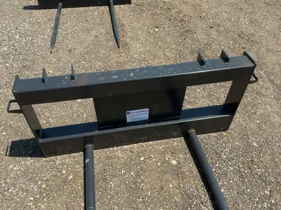 New JCT Bale Spear Skid Steer Attachment, Universal Quick Attach, Has Two Spears that Stick Out Appr...