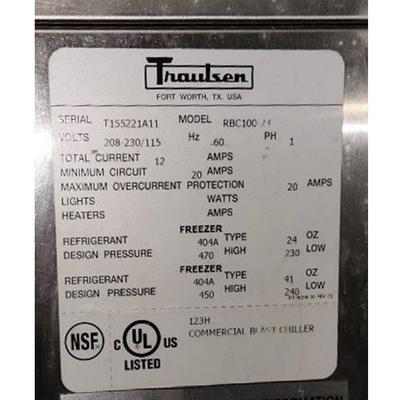 Used _UNKNOWN_ _UNKNOWN_ Blast Chillers Washington US | Epic Foodwares #1557628