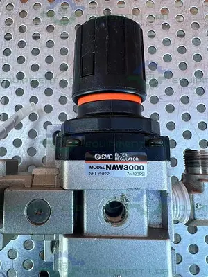 USED SMC NAW3000 FILTER REGULATOR 7 - 120 PSI W/ SMC GAUGE