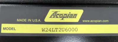 NEW ACOPIAN W24LT2U6000 POWER SUPPLY