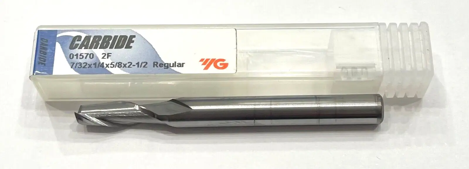 YG 7/32" Carbide End Mill 2 Flute 1/4" Shank Regular Length