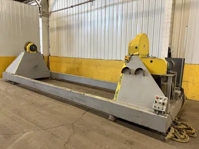 120" SWING X 208" LONG WELDING SYSTEMS HEADSTOCK & TAILSTOCK POWERED WELDING POSITIONER / PIPE ROLLER: YOBRO #23957