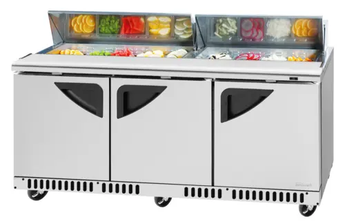 Turbo Air TST-72SD-FB-N 72 5/8" Super Deluxe Sandwich/Salad Prep Table w/ Refrigerated Base, 115v