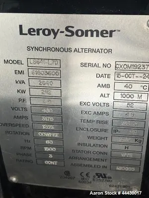 USED GENERAC SD20000KG02654D18APYY2