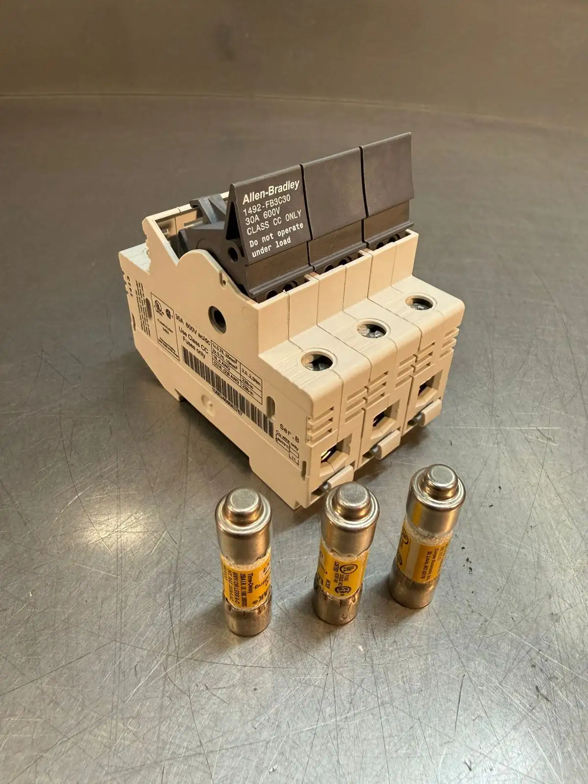 Allen-Bradley 1492-FB3C30 Fuse Holder Class 30A 600V Cl CC (9.3.4)