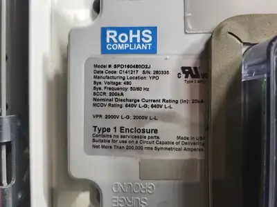 MCC Unit 20A Breaker w/ Surge Protective Device SPD160480D2J