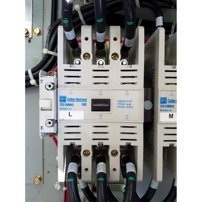 Used electrical panel with cuttler-hammer main breaker and bypass contactors