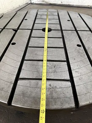 60" T-SLOTTED ROUND RISER PLATE. STOCK #0430526