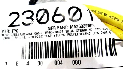 NEW TPC MA3603F005 WIRE & CABLE