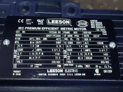 USED LEESON C80T17FZ60A