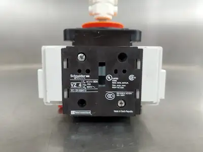 USED Schneider Electric V4 80A Rotary Switch w/VZ4 Auxiliary Contact