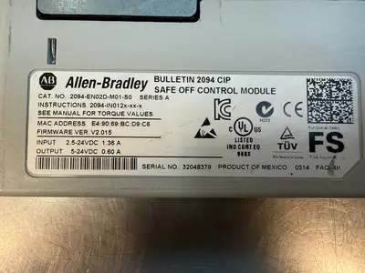 Allen Bradley 2094-EN02D-M01-S0 /A Kinetix 6500 2094-BMP5-M /A (7.3.5)