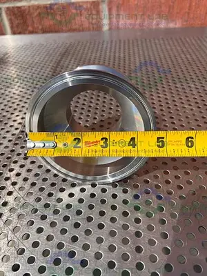 NEW CHEMGLASS TH-3123-242LPR STAINLESS STEEL 60MM POWDER PORT TO 4" SANITARY FITTING