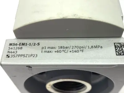 Used Festo Pneumatic Manual On/Off Valve 541268 MISSING SILENCER Solenoid Valves Michigan US | Maverick Industrial Sales #1393726