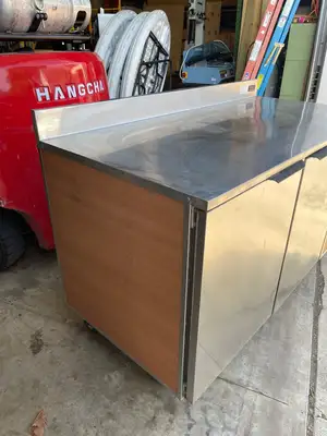 New | in-Stock Duke Used 60" Duke RBC-60M Refrigerated Work Top 2 Door Back Counter 120V - SG Worktop Refrigerators Illinois US | Falcon Restaurant Supply #1375535