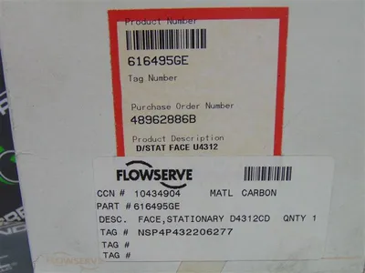 Flowserve 616495GE Mechanical Seal Face D/STAT FACE U4312 New NIB
