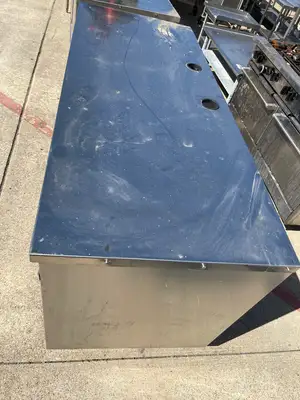 Used Falcon Restaurant Supply Used 74" Stainless Steel Drink Station Table - SS300 Underbar Equipment Illinois US | Falcon Restaurant Supply #1375811