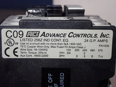 New | in-Stock ADVANCE CONTROL INC 130036 Electrical Controls | HGR 24 #747591