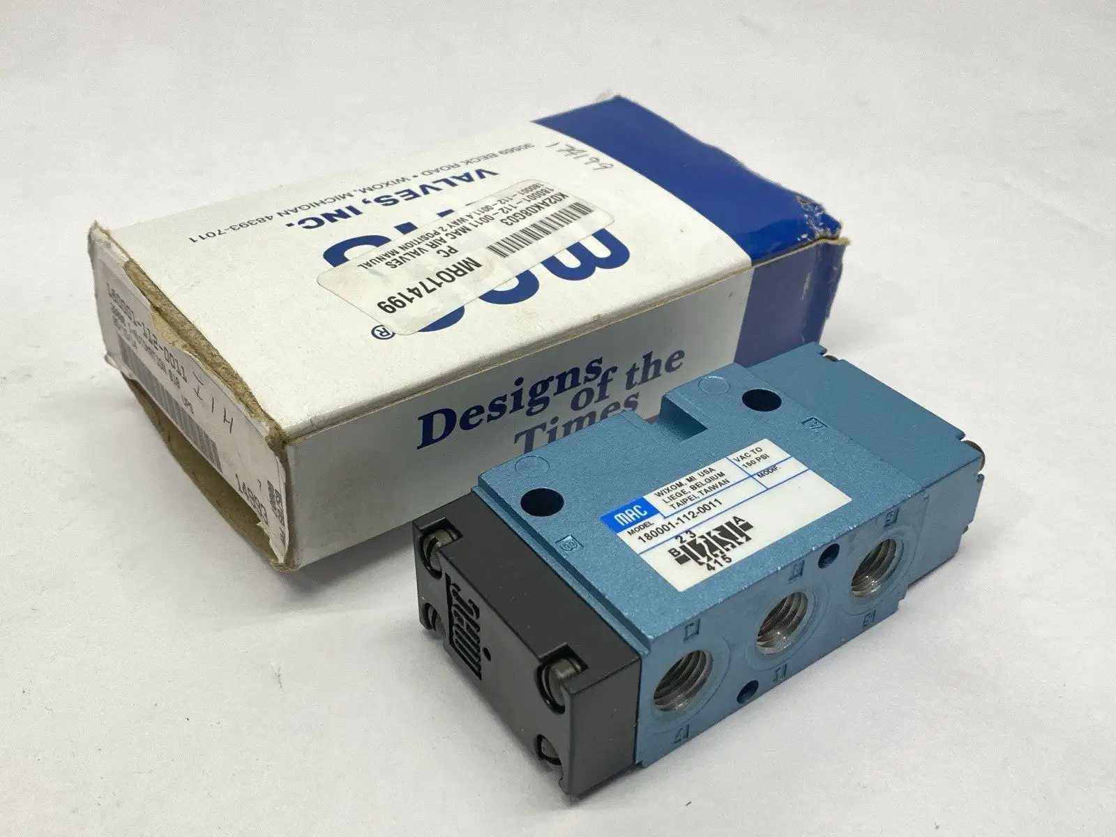 180001-112-0011 | Mac Valves  4-Way Pneumatic Solenoid Valve - New Other