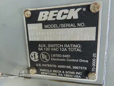 Used BECK _UNKNOWN_ Valves/Fittings | Arrow Industrial #629516