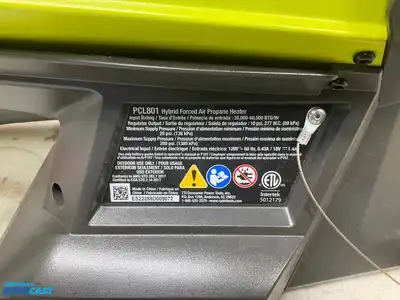 Ryobi PCL801 One+ 18V Hybrid Forced Air Propane Heater