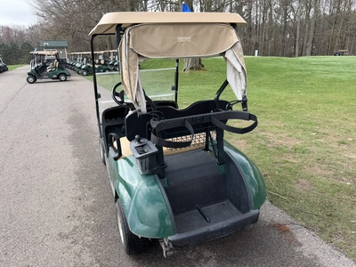(1) 2015 E-Z-Go golf cart with a Kawasaki gas engine, includes Club canopy and ball washer, fold-dow...