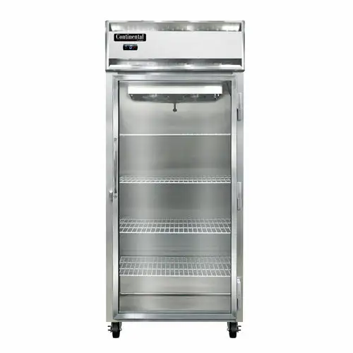 Continental 1FXNSAGD 36 1/4" One Section Reach In Freezer, (1) Right Hinge Glass Door, 115v