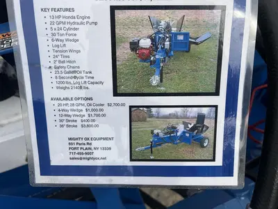 NEW 2026 MIGHTY OX H-30/24 (HIGH-PRO) LOG SPLITTER