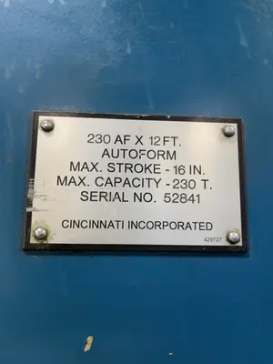 USED CINCINNATI 230 AF X 12FT