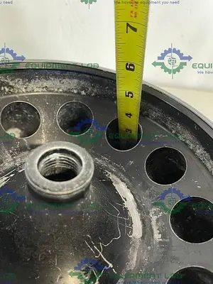 USED BECKMAN JA-12 FIXED-ANGLE ALUMINUM ROTOR- 12 X 50 ML, 12,000 RPM W/ DAMAGED PINS