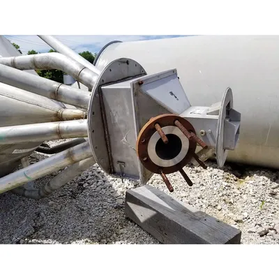 Used 500 Cubic Foot Young Industries Stainless Steel Gravity Blending Silo Bin