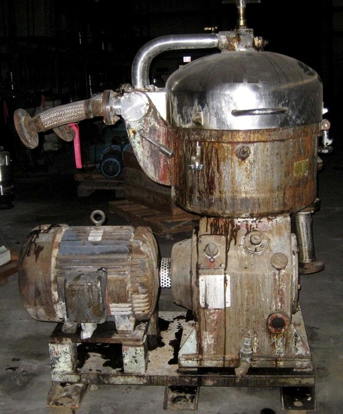 (2) Alfa-Laval B-214C oil refining/degumming purifiers, SS.