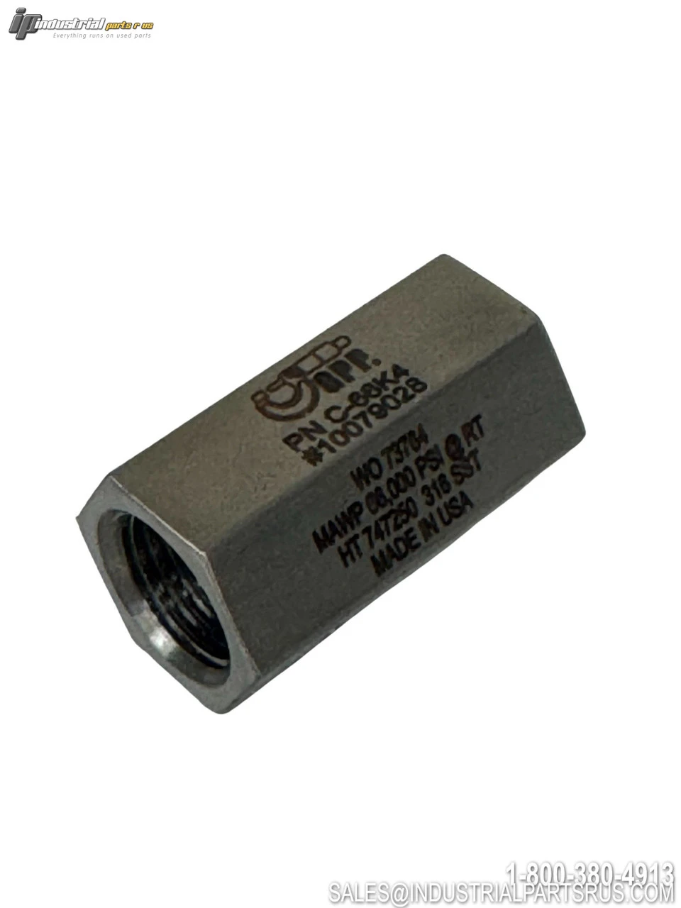 Used GPP 10079028 1/4" STRAIGHT HIGH-PRESSURE COUPLING Parts Kentucky US | Industrial Parts R Us Inc. #1361872