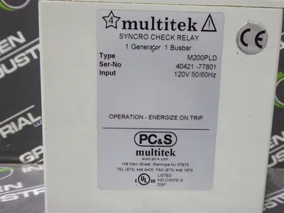 Multitek M200PLD Synchro Check Relay Module 1 Generator 1 Busbar Used