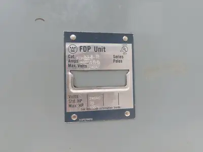Westinghouse FDP325R Safety Disconnect Switch 400A 240VAC 100Hp 3Ph Fused