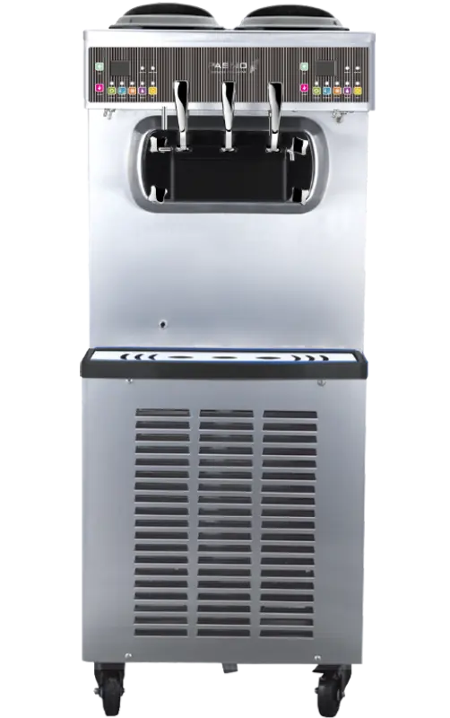 186-0008 Pasmo S970FAP2 Standing 2 Flavor Twist Ice Cream Dispenser Freezer