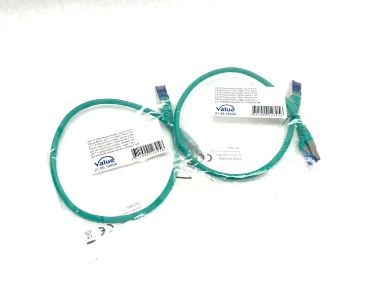 New | in-Stock VALUE S/FTP ETHERNET PATCH CABLE GREEN 0,5M Cable & Wire | Maverick Industrial Sales #1103452