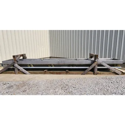 Used FEC 18"W X 21'-5"L Stainless Steel Vibrating Pan Spreader Feeder Conveyor