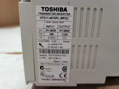 Used TOSHIBA VFS11-4075PL-WP Switchgears British Columbia CA | Lenmark #1433343